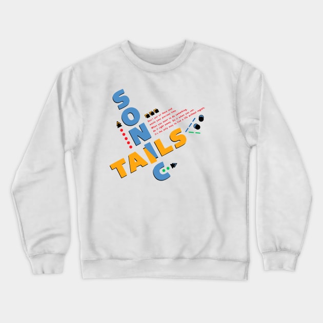 Sonic & Tails (Sonic the Hedgehog 2) Japanese Design Crewneck Sweatshirt by Good Shirts Good Store Good Times